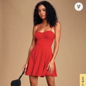 NWT Lulu’s red skater dress